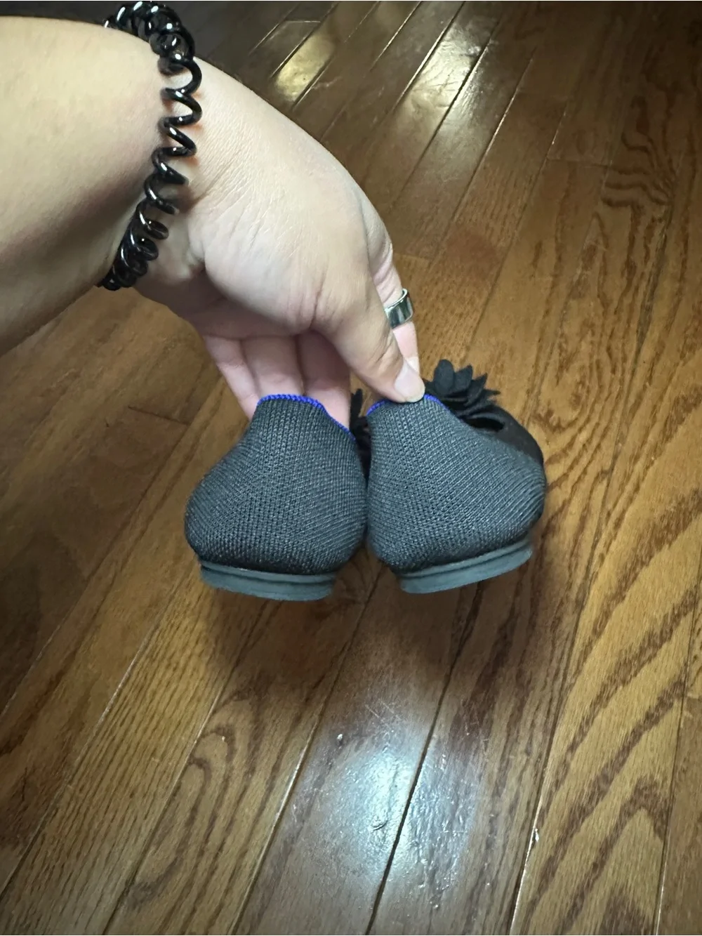 Rothy's Petal Square Black Flats - W8